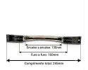 PUXADOR ABS ENCAIXE ITACOLOR 130MM CROMADO - foto alternativa